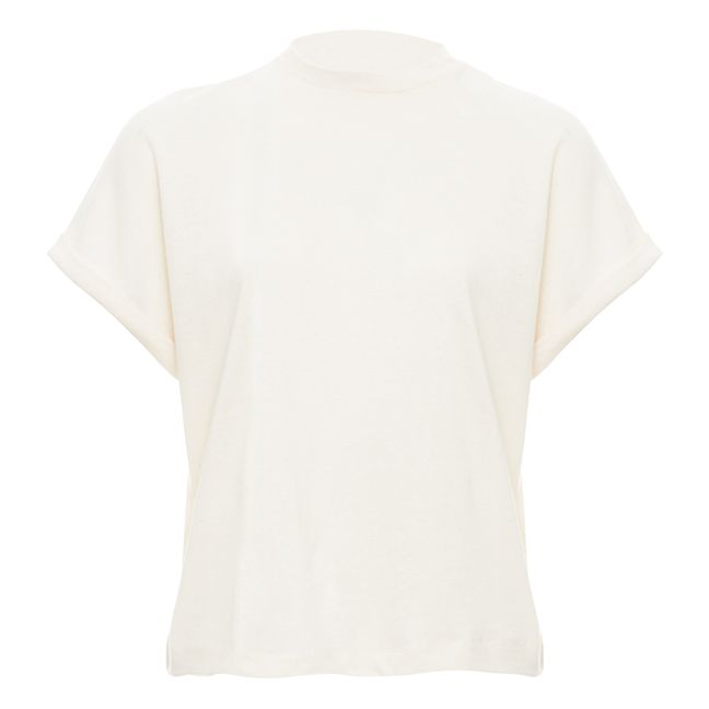 T-Shirt, modello: Palaima 2, lino e cotone bio Bianco