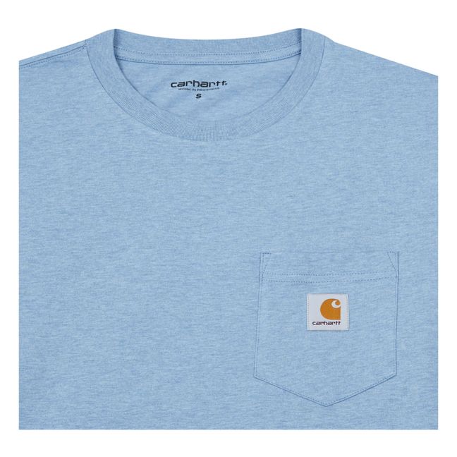 T-Shirt, modello: Pocket blu chiné