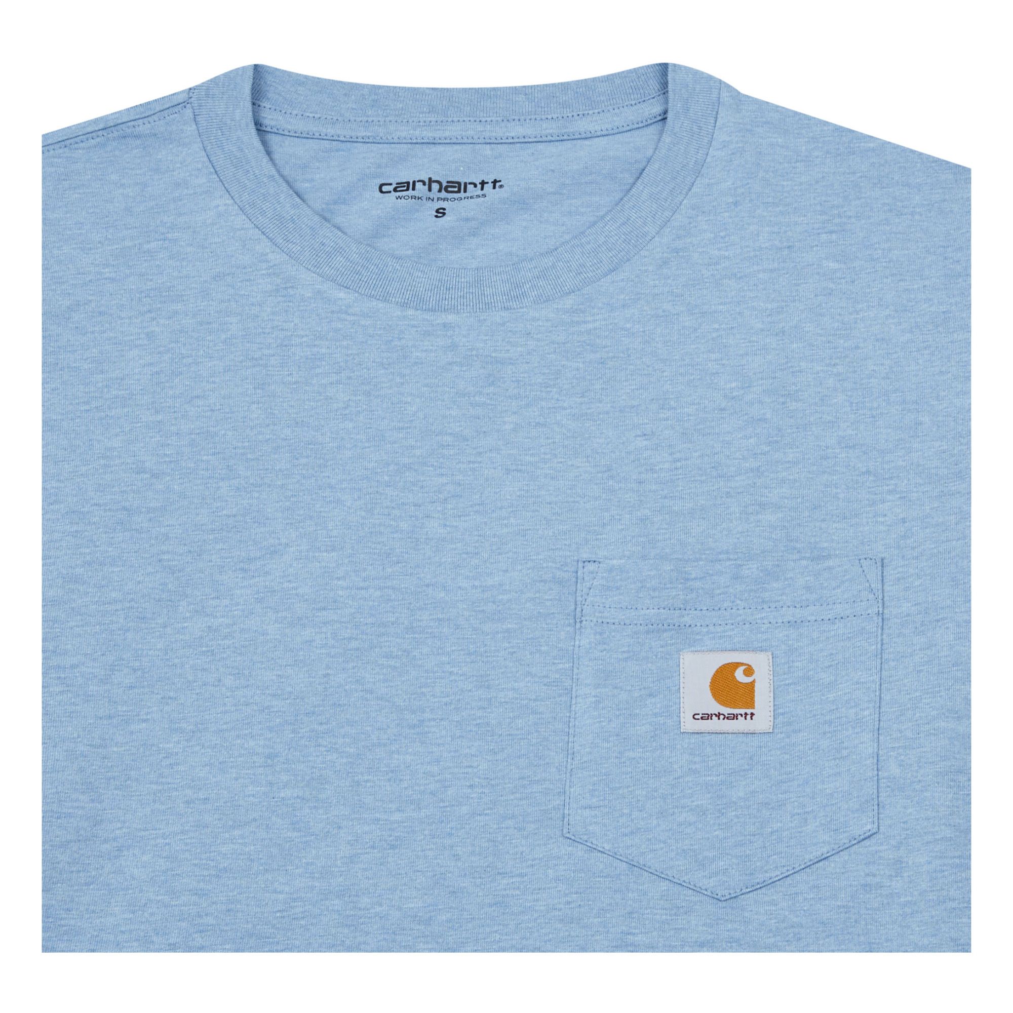 T-Shirt Pocket Blau meliert- Produktbild Nr. 1
