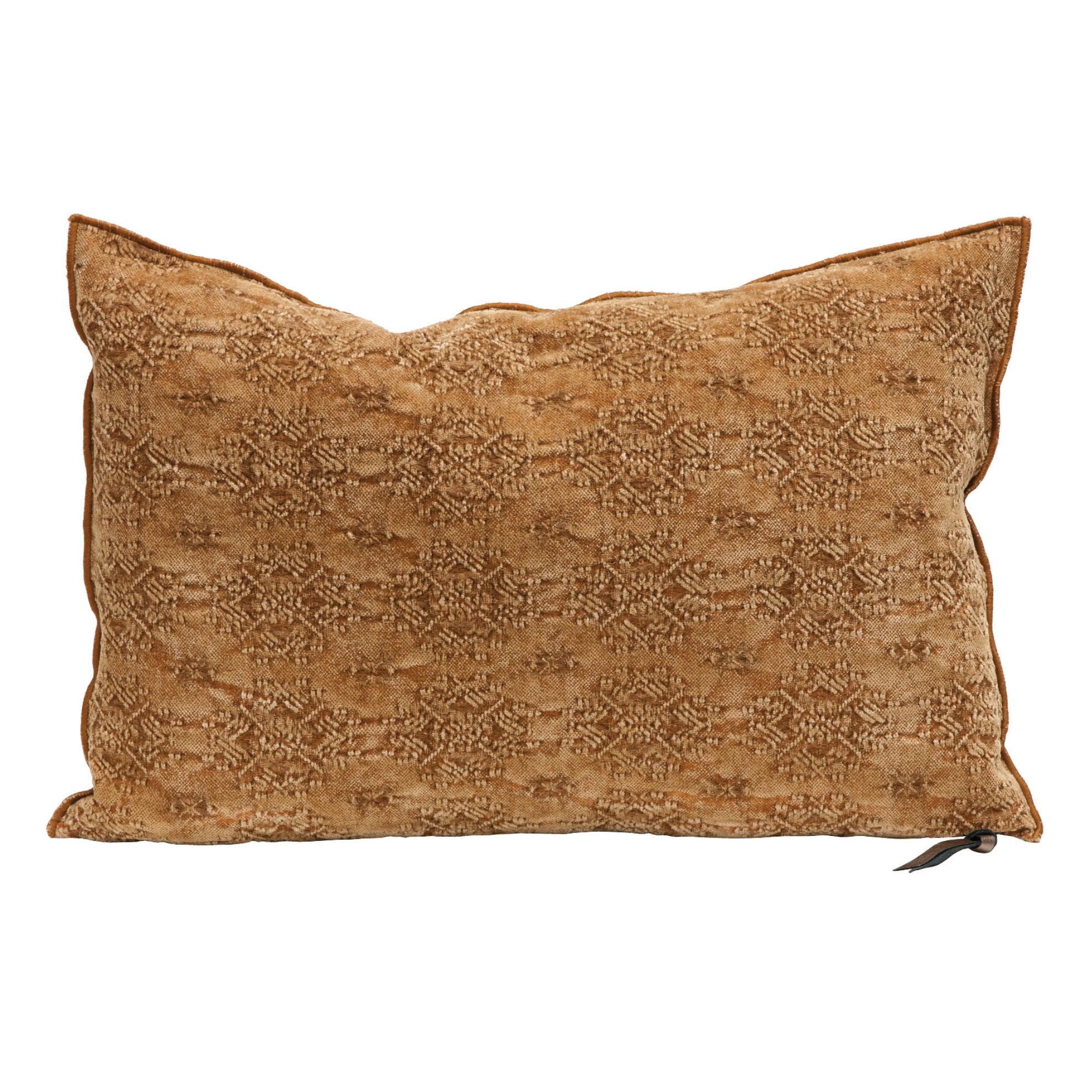 Maison de vacances - Coussin Vice Versa en jacquard kilim - Terracotta