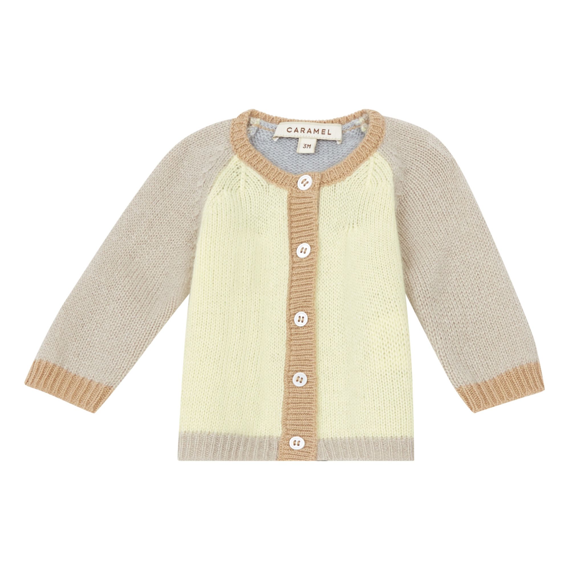 Caramel - Cardigan Cachemire Rosa - Fille - Jaune pâle