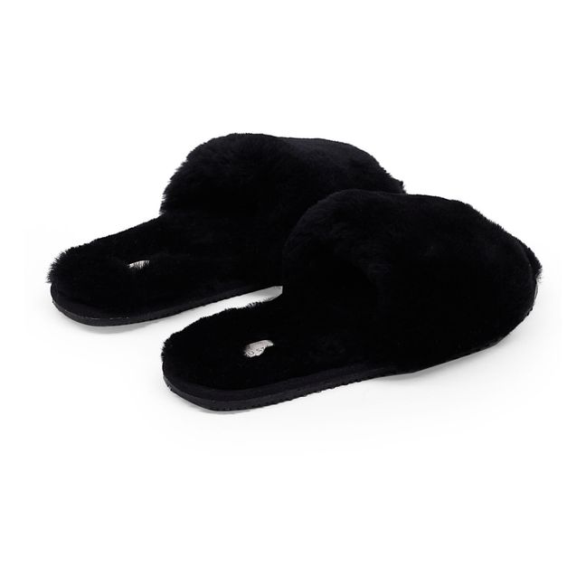 Pantuflas forradas | Negro