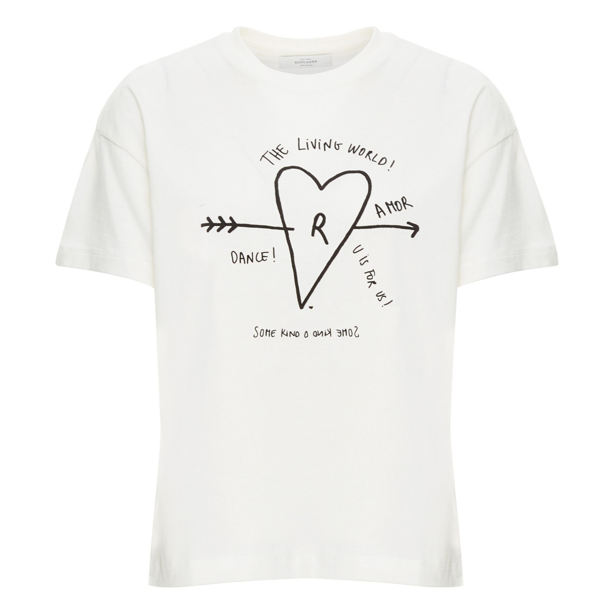 Roseanna - T-shirt Never Love Coton Bio - Femme - Blanc