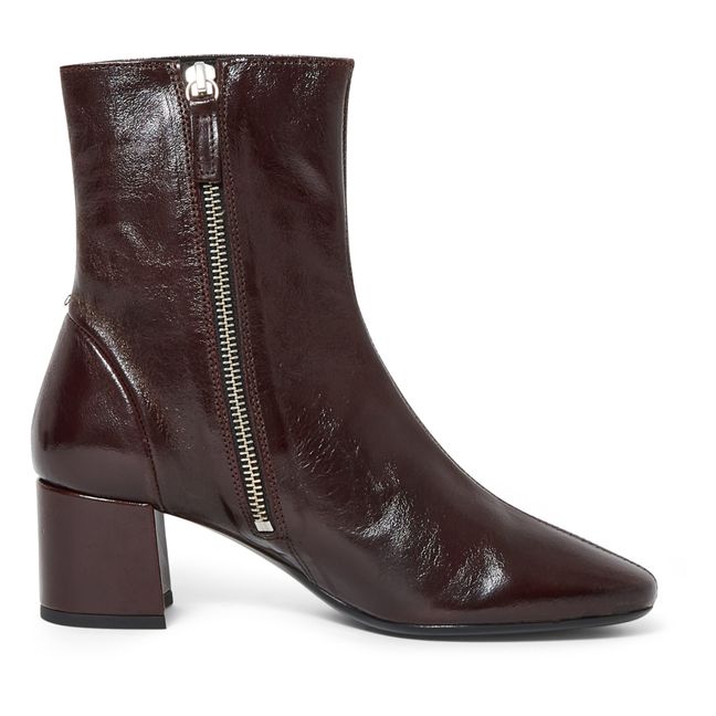 Leather Puppy Boots  Burgundy