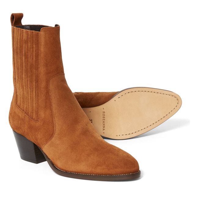 Mania Suede Leather Boots Whiskey