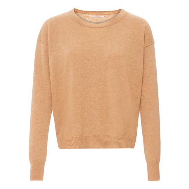Oversize Wool and Cashmere Jumper  Camel