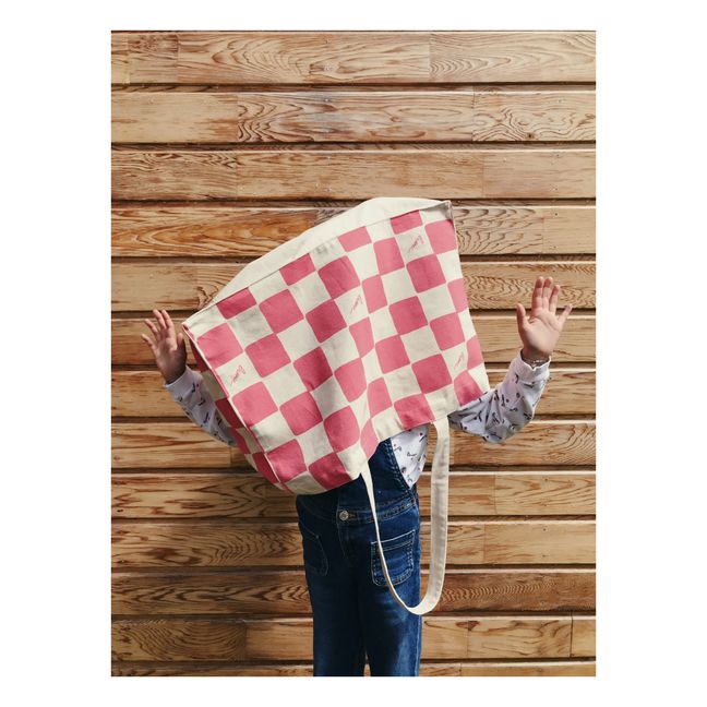 Checkerboard Tote Bag | Red