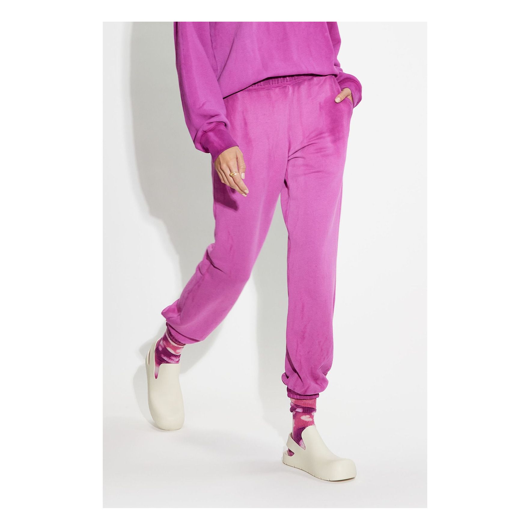 Brooklyn Jogging Bottoms Fuchsia Cotton 
