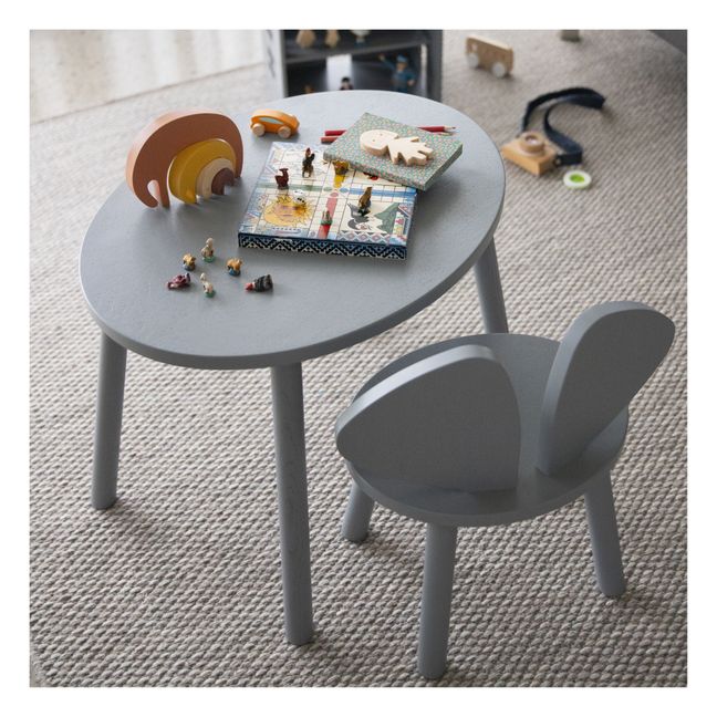 Mouse table in oak Grey