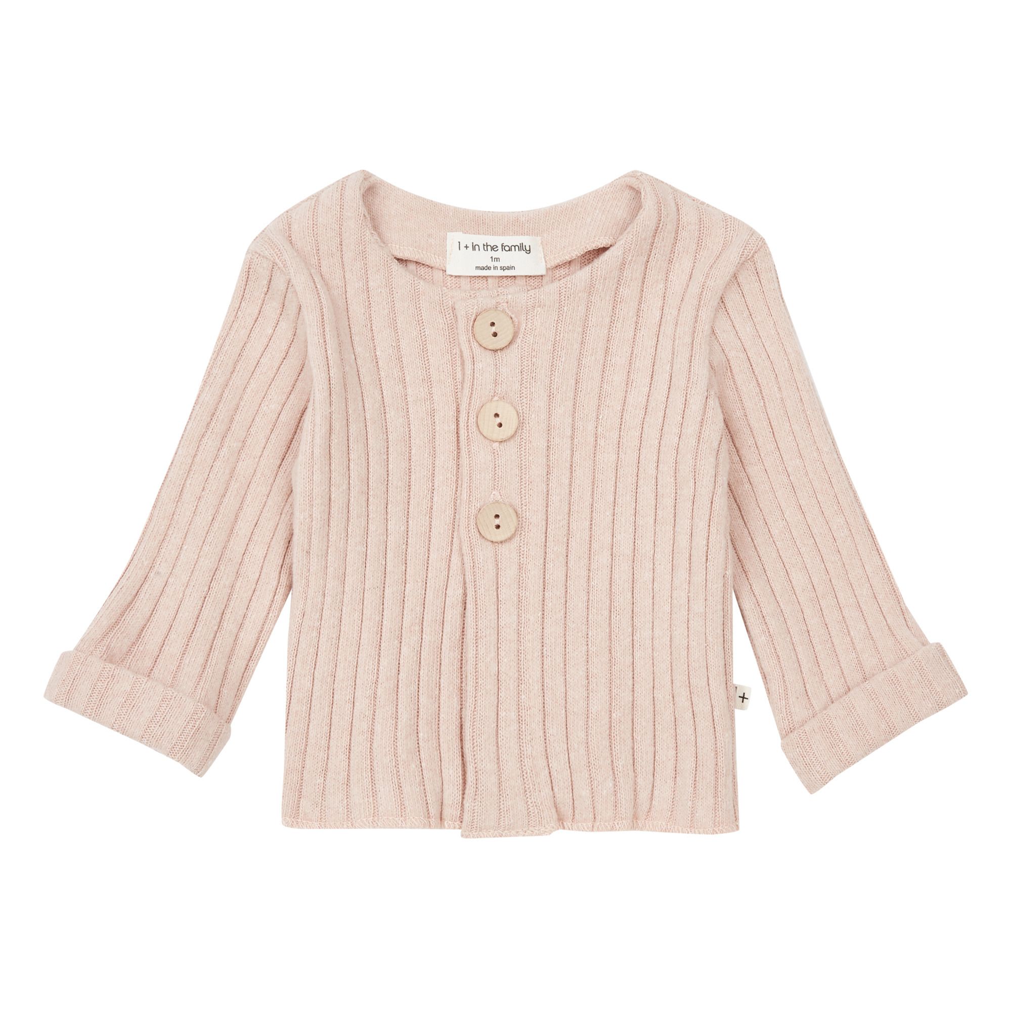 1+ in the family - Gilet Violette - Fille - Rose poudré