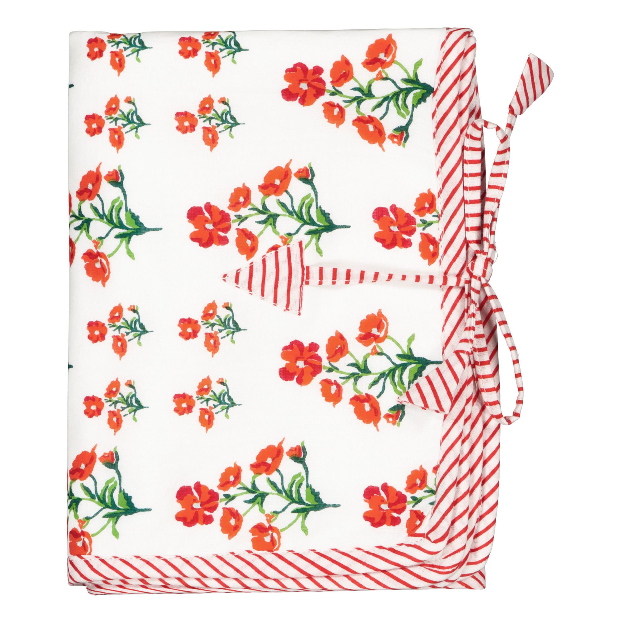 Poppy Cotton Travel Changing Mat White- Product image n°0