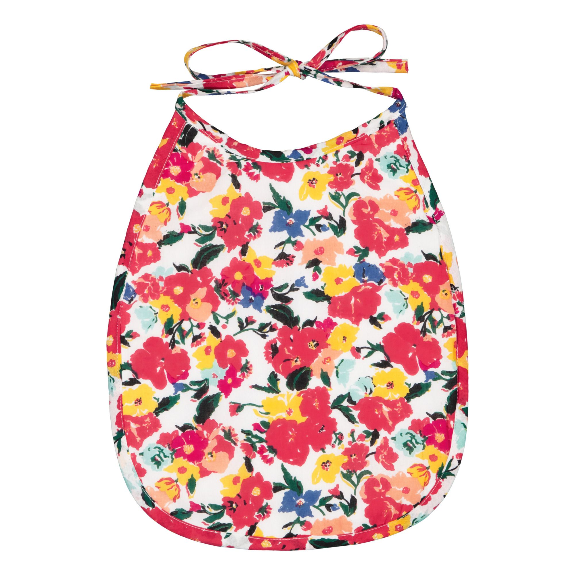 Le Petit Lucas du Tertre - Bavoir Tibetan Flowers en coton - Multicolore