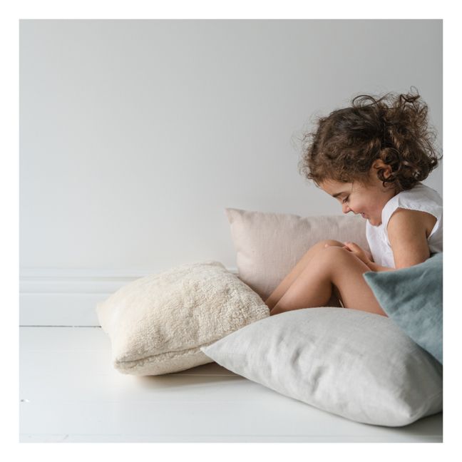 Coussin Gaston en lin lavé | Gris