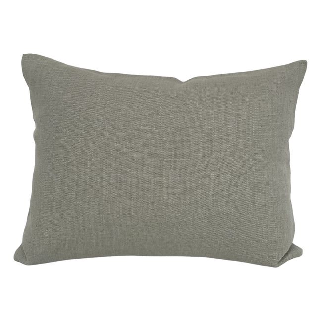 Gaston Washed Linen Cushion | Verdigris