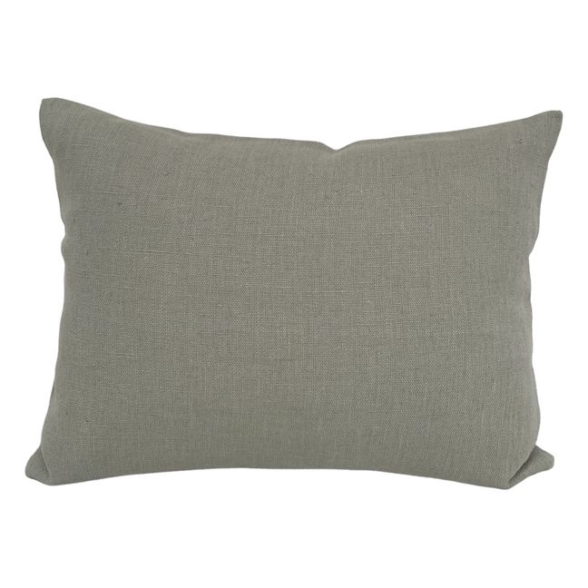 Coussin Gaston en lin lavé | Vert de gris
