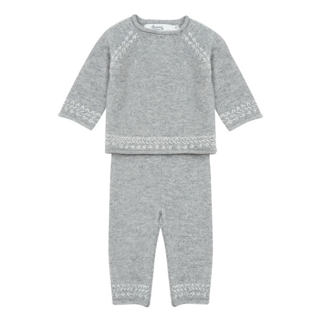 Pull + Legging Cachemire Thelo Gris chiné