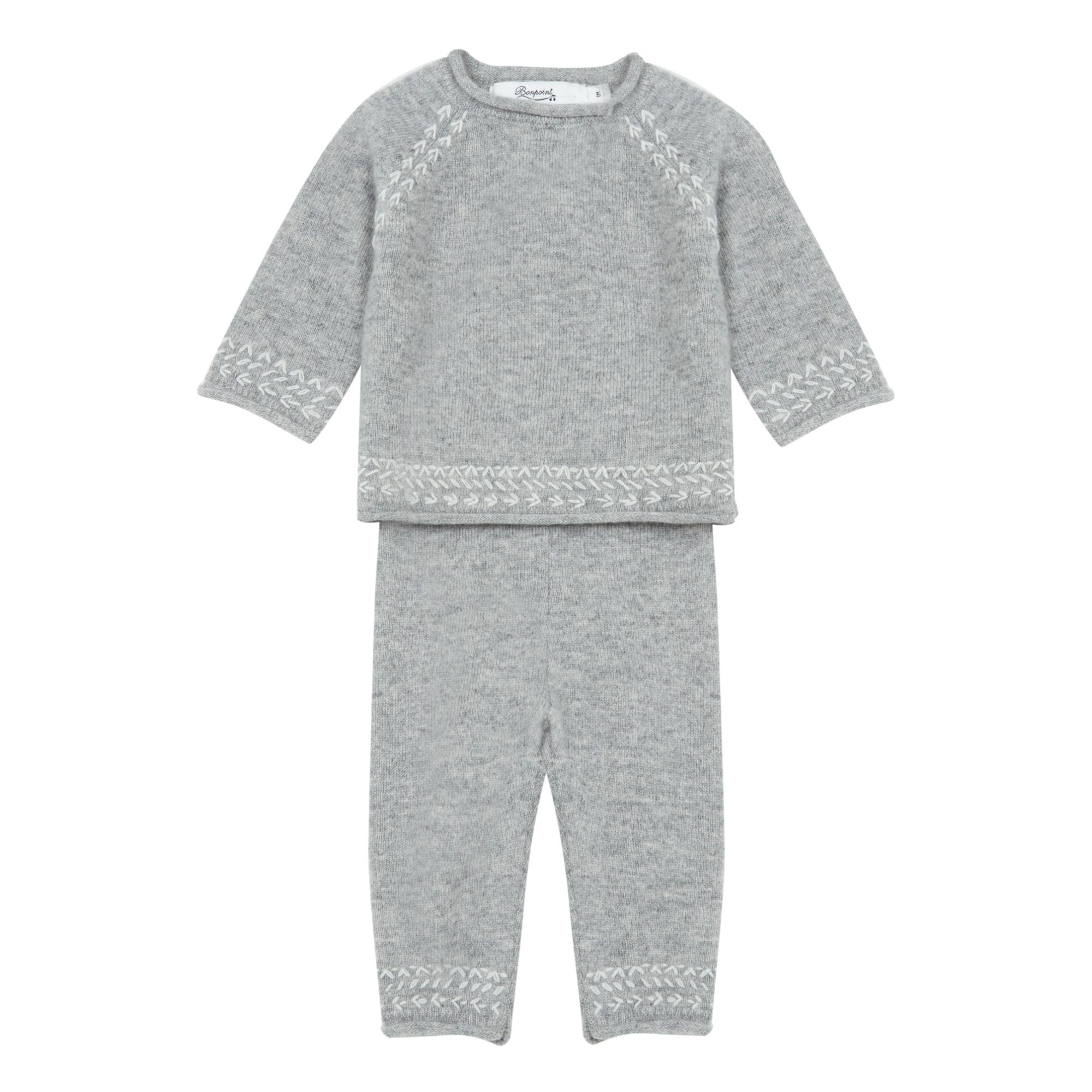 Bonpoint - Pull + Legging Cachemire Thelo - Fille - Gris chiné