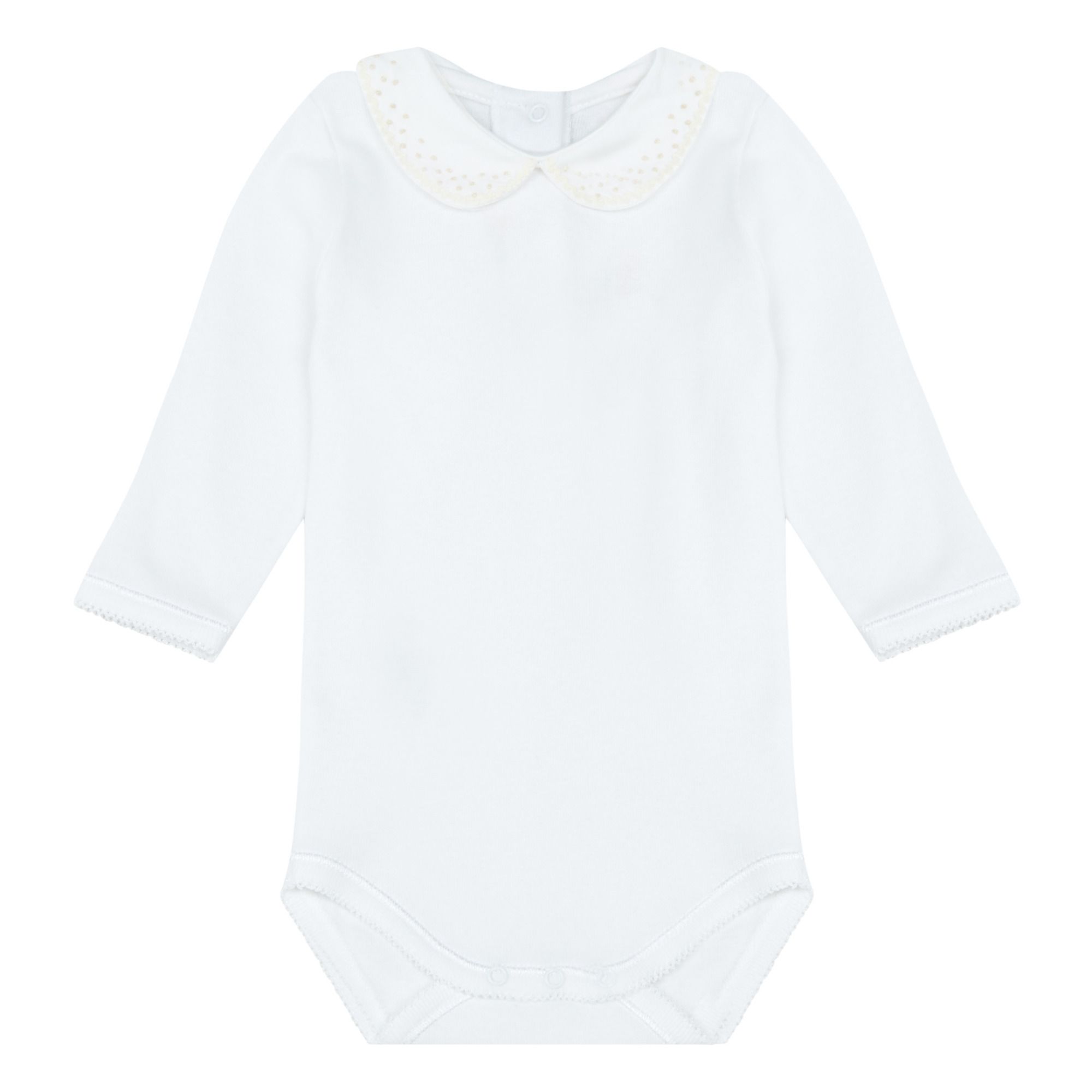 Bonpoint - Body Col Brodé Cygne - Fille - Ecru