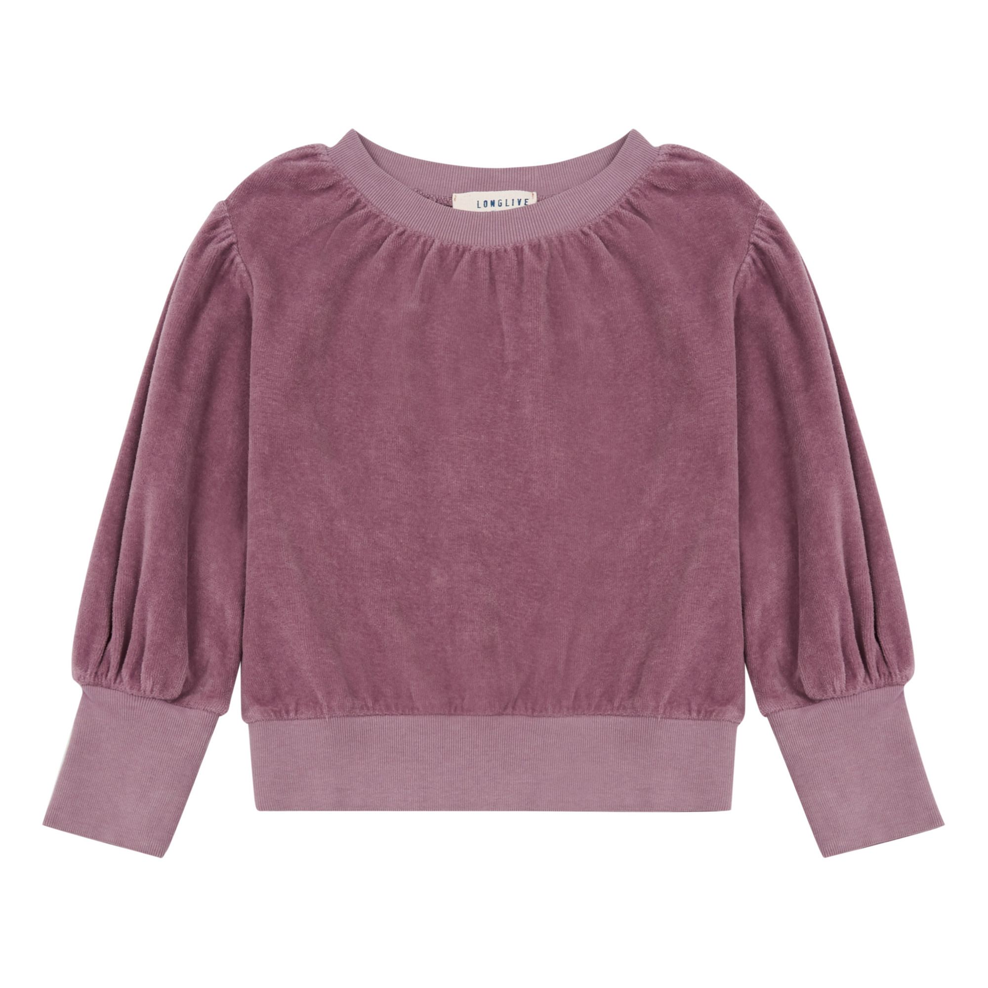 Longlivethequeen - Sweat Velours Coton Bio - Fille - Violine
