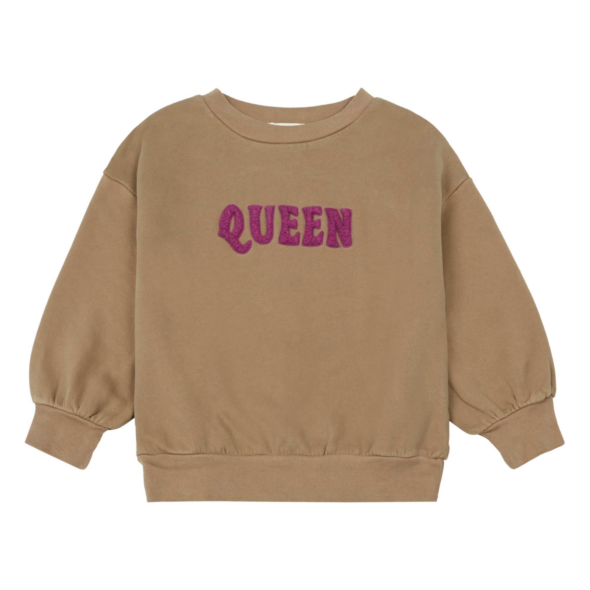 Longlivethequeen - Sweat Queen Coton Bio - Fille - Camel