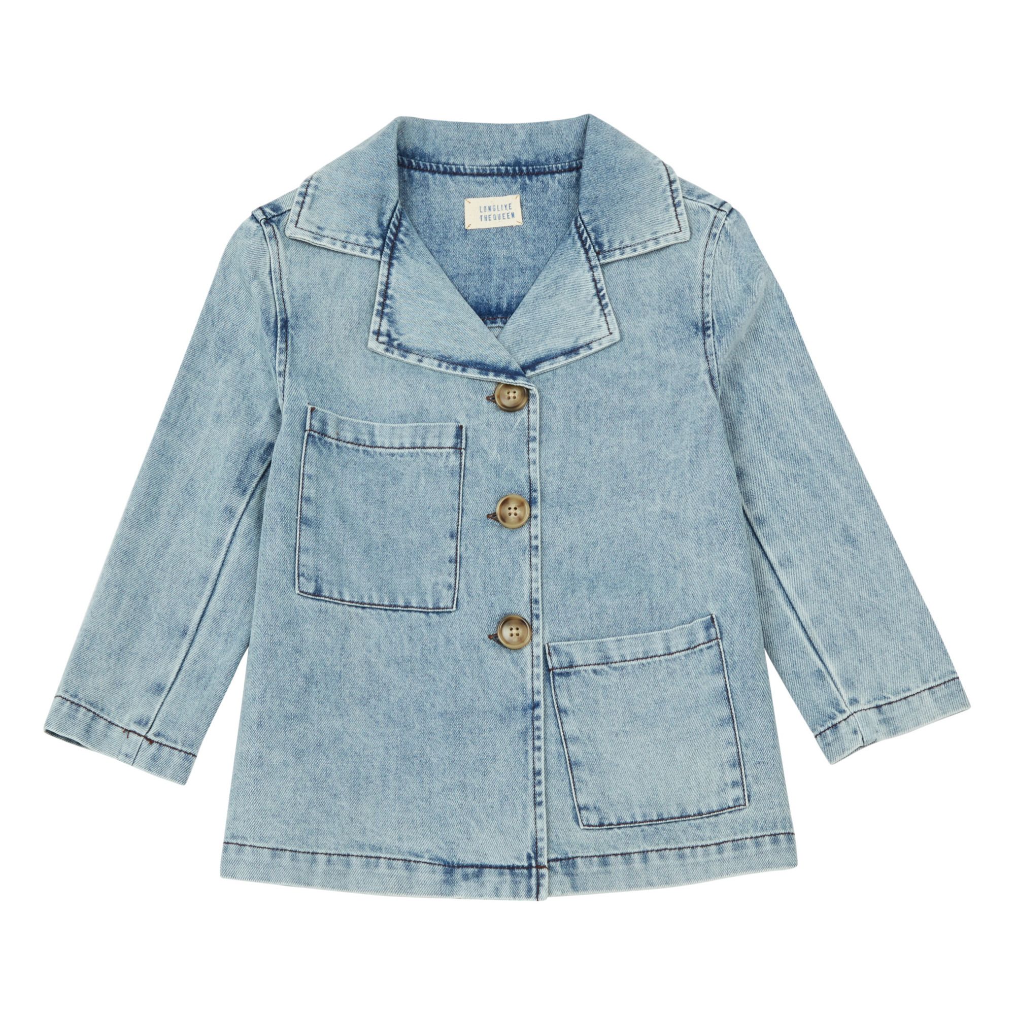 Longlivethequeen - Veste - Fille - Bleu jean
