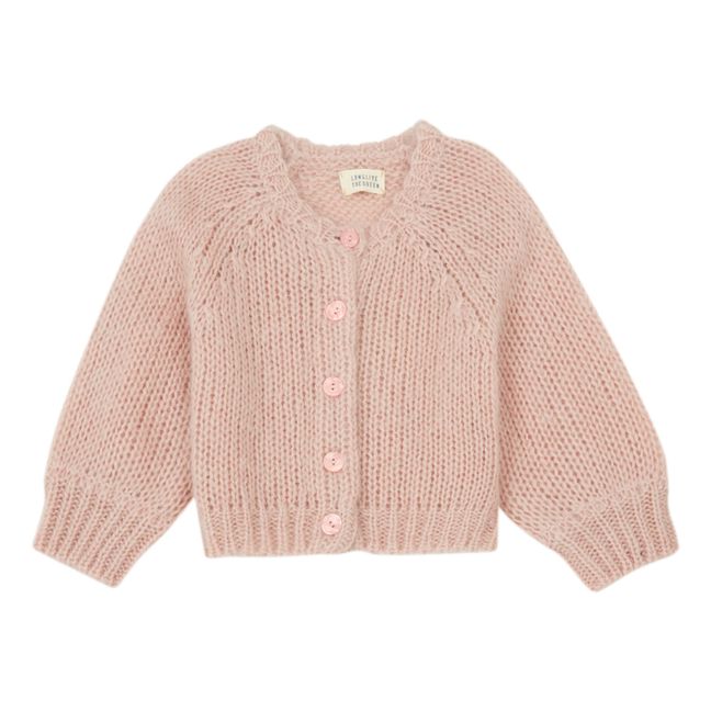 Mohair and Merino Wool Cardigan Pale pink