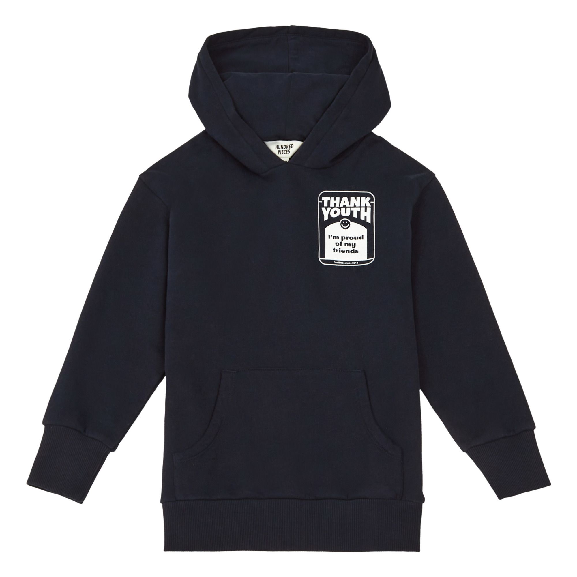 Hundred Pieces - Sweat Long Coton Bio - Garçon - Bleu nuit