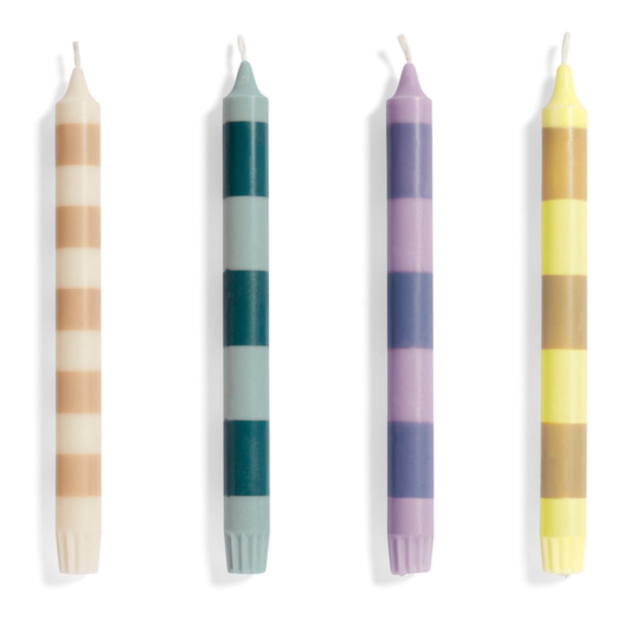 Hay - Bougie Stripe - Set de 4 - Multicolore