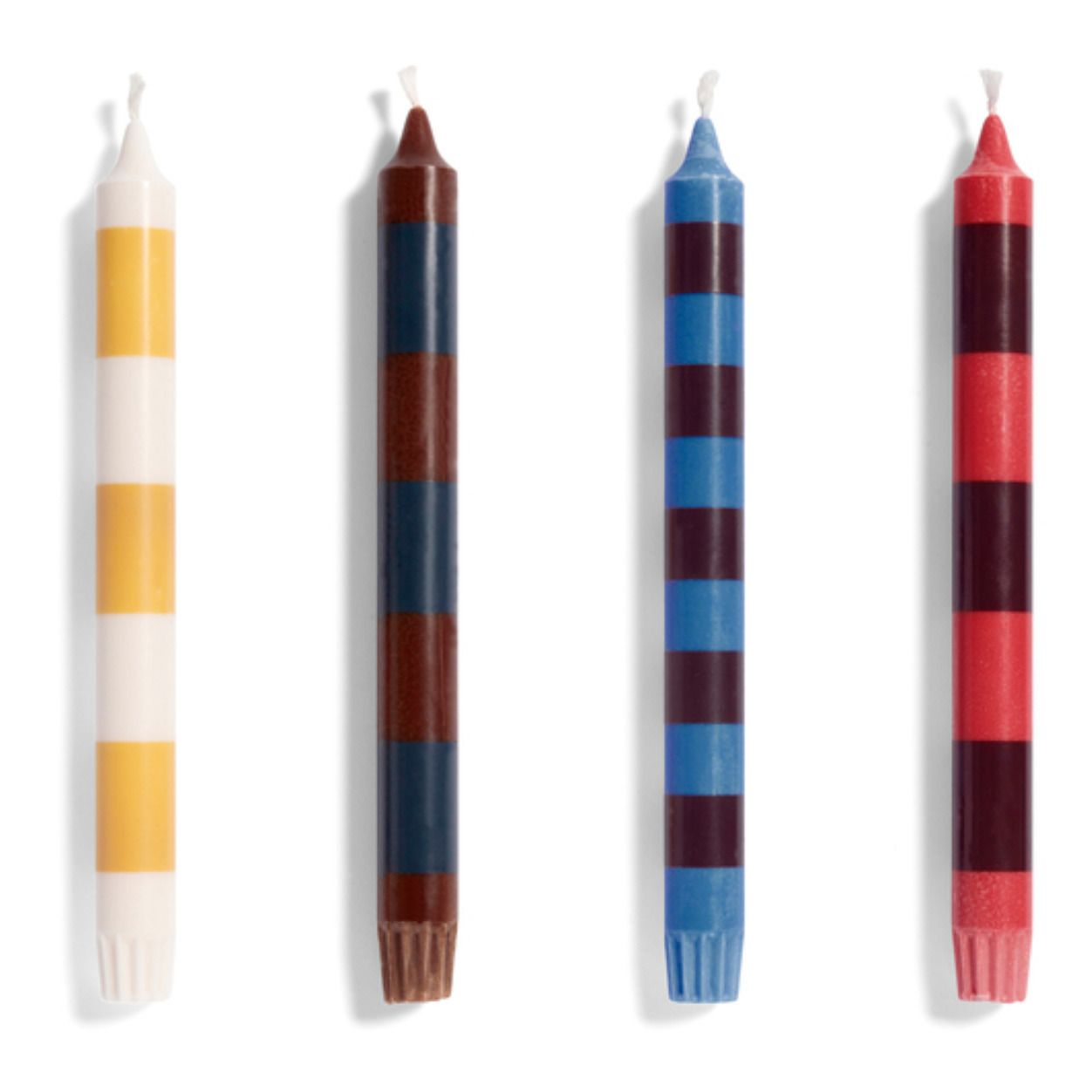 Hay - Bougie Stripe - Set de 4 - Multicolore