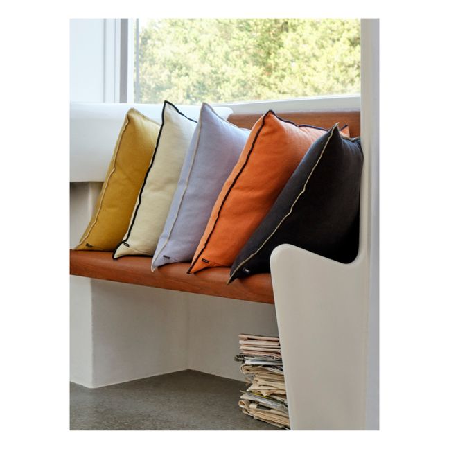 Cuscino Outline in lino e cotone | Arancione