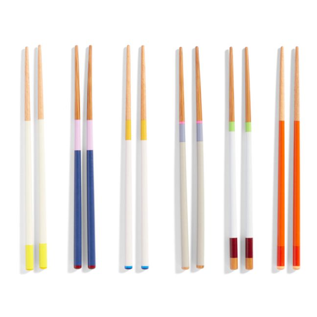 Palillos de colores de bambú - Juego de 6