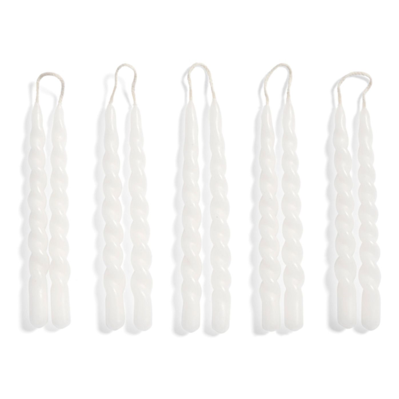 Hay - Bougie Mini Swirl - Set de 10 - Blanc
