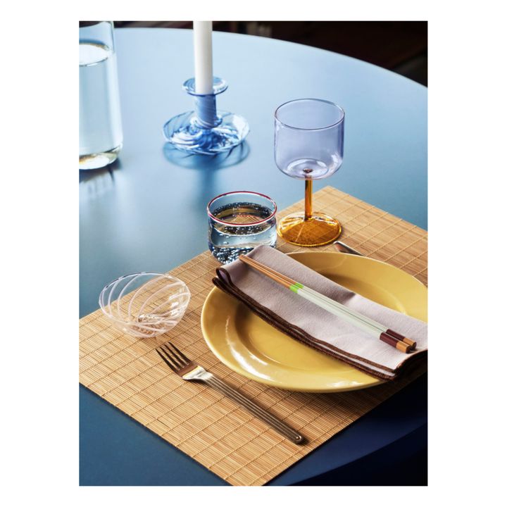 Candeliere, modello: Flare Stripe, in borosilicato | Azzurro fiordaliso- Immagine del prodotto n°2