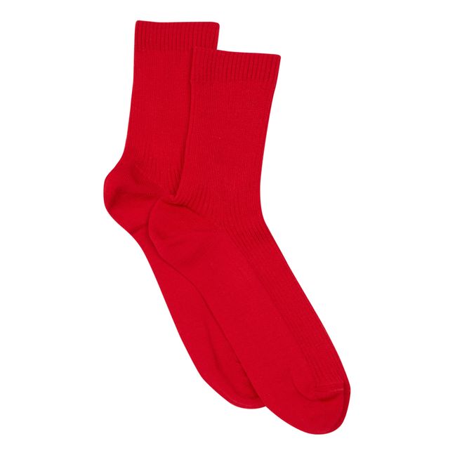 Socken mit schottischer Tänzerin Rot