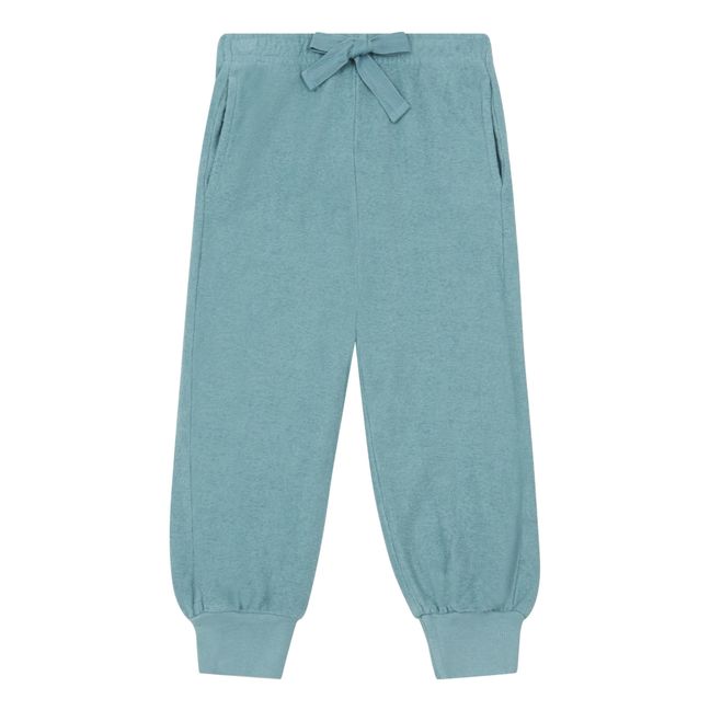 Pantalón jogger de felpa y algodón orgánico  Azul