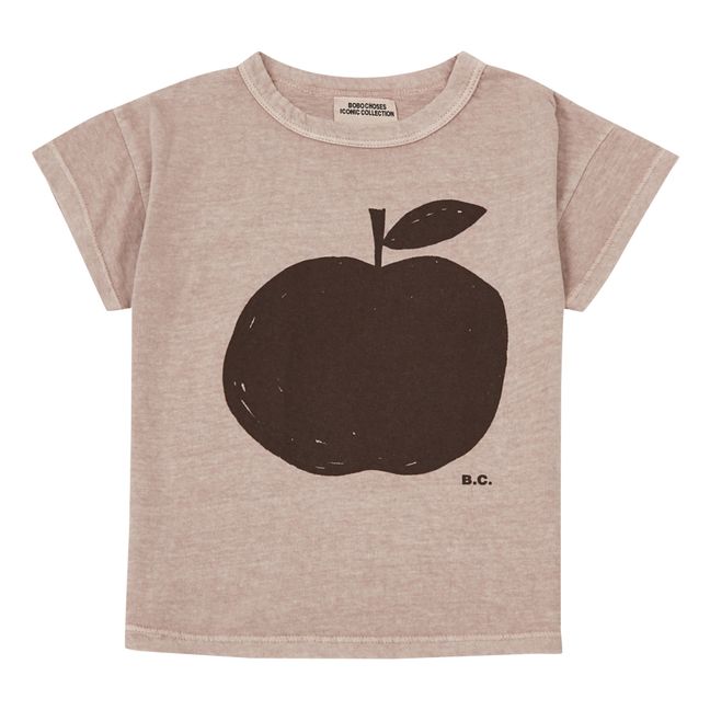 Camiseta de algodón orgánico Manzana - Colección Iconic - Beige