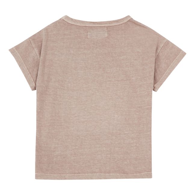 T-Shirt, in cotone bio, motivo: Mela - Collezione Iconic - Beige