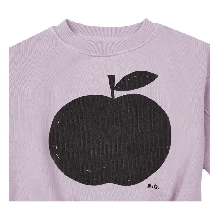 Organic Cotton Apple Sweatshirt - Iconic Collection  | Mauve- Product image n°1