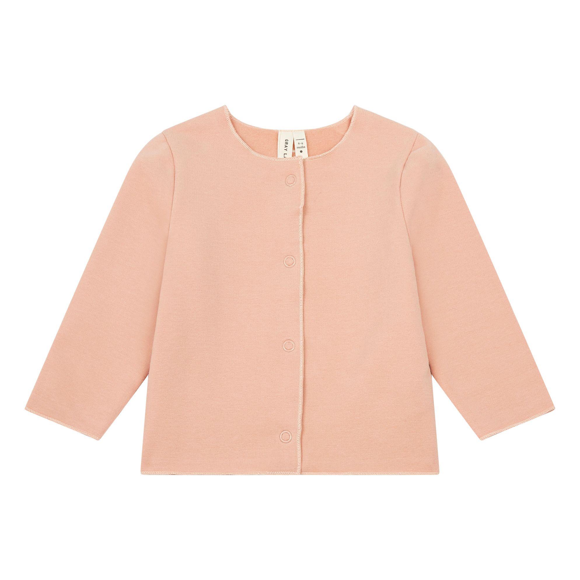 Gray Label - Cardigan Uni Coton Bio - Fille - Rose