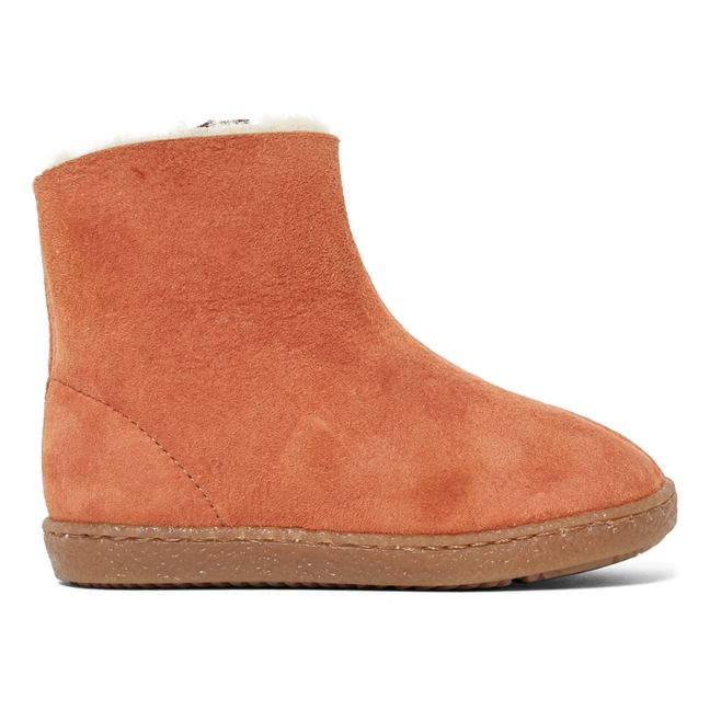 Fur-Lined Boots Apricot
