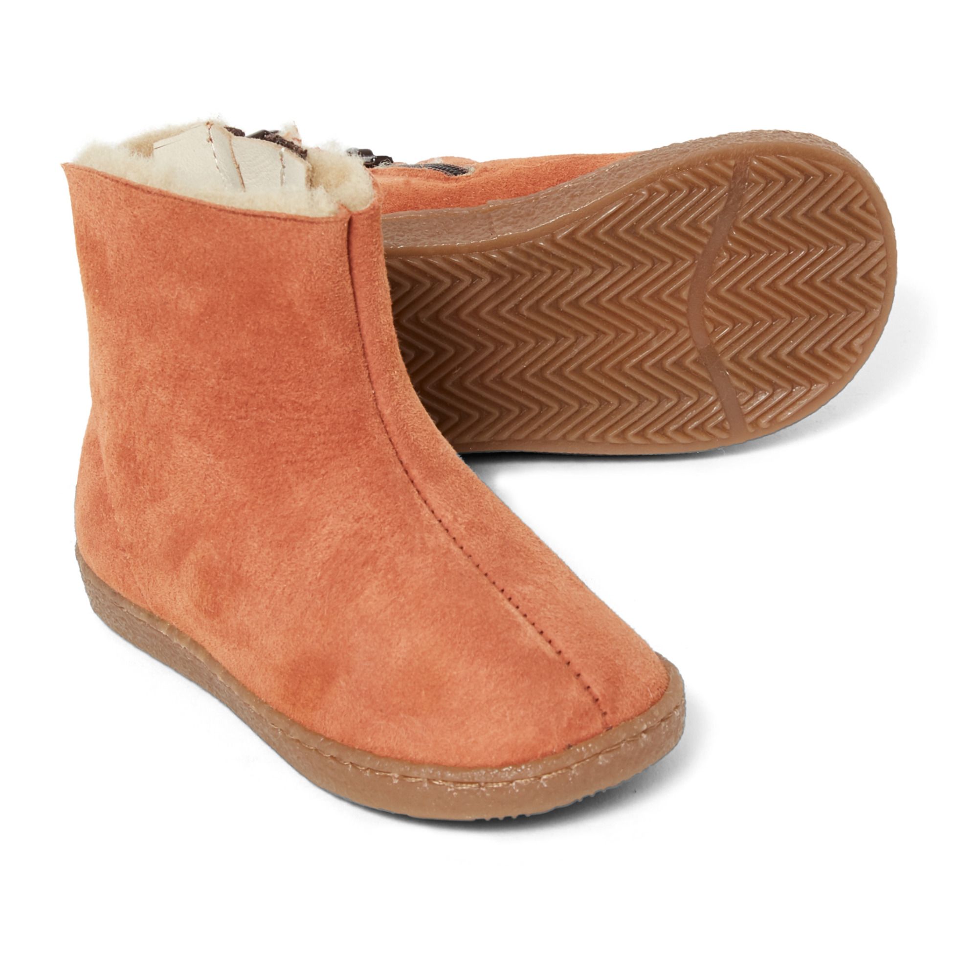 Fur-Lined Boots Apricot- Product image n°2