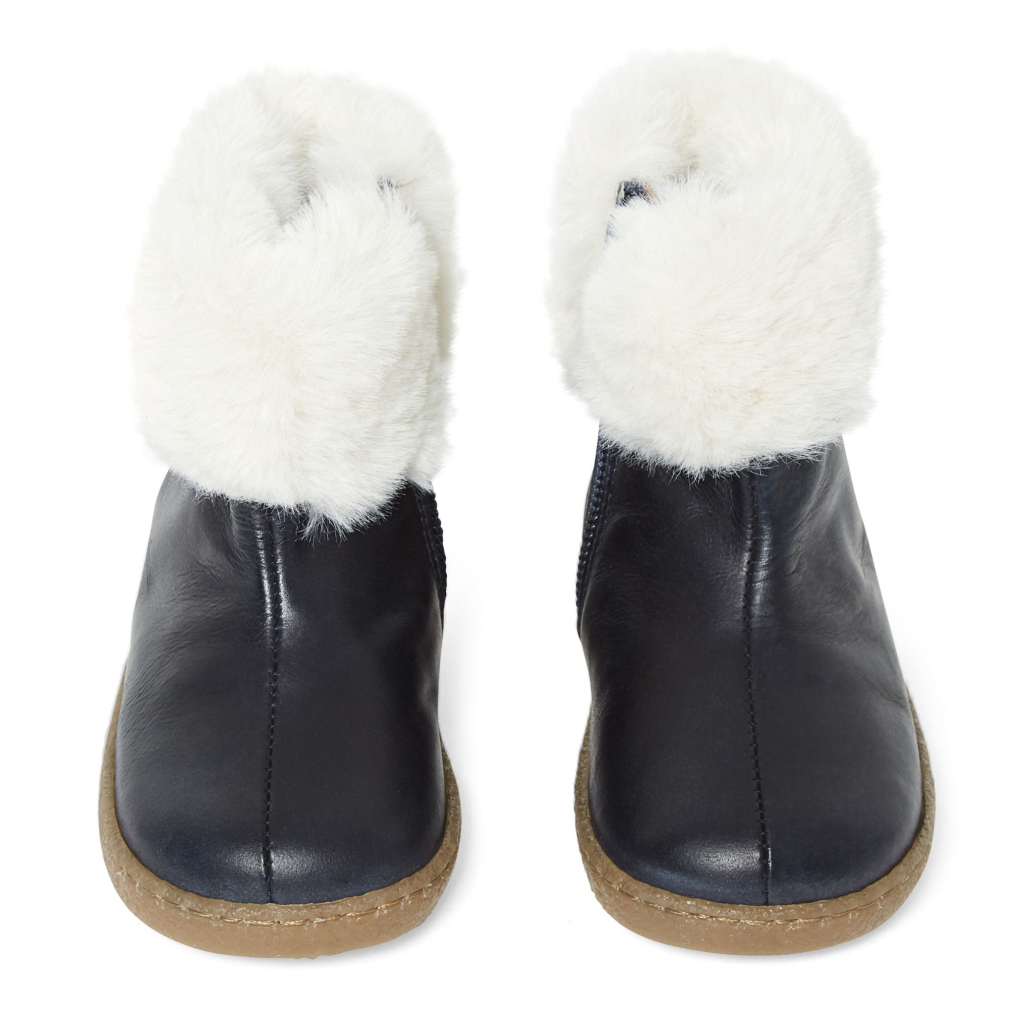 navy fur lined boots