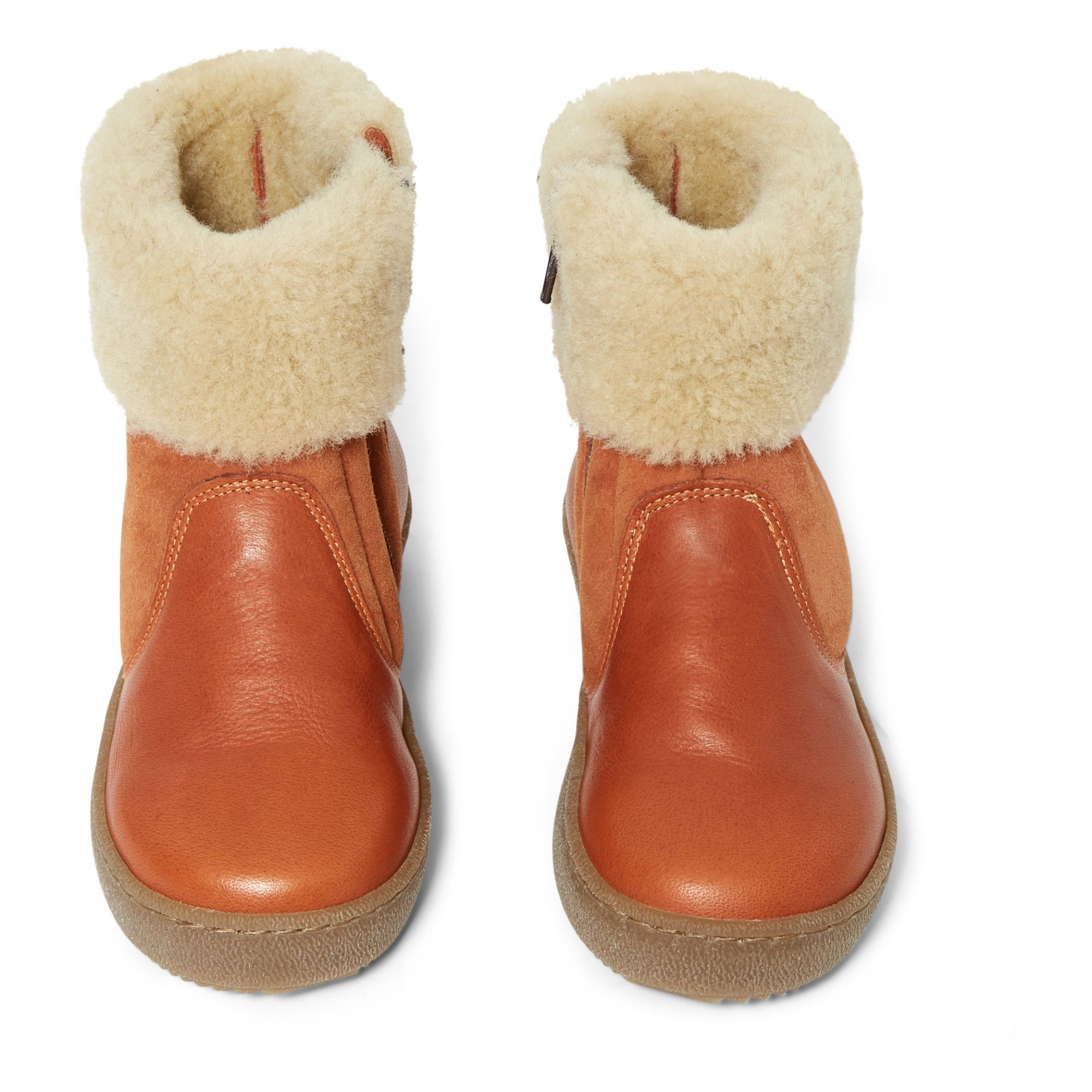 Fur-Lined Boots Apricot- Product image n°3