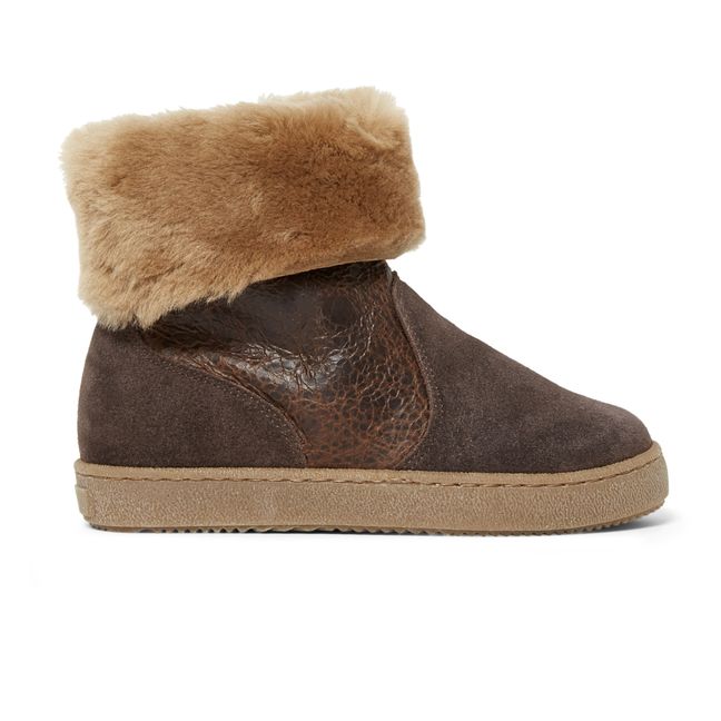 Fur-Lined Boots Chocolate