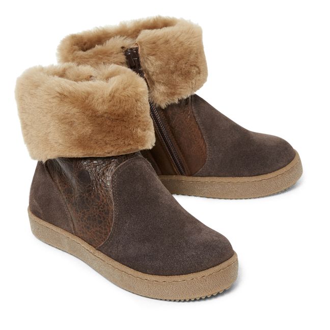 Fur-Lined Boots Chocolate
