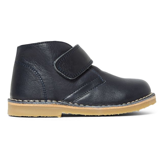 Zapatillas altas forradas con velcro Desert | Azul Marino