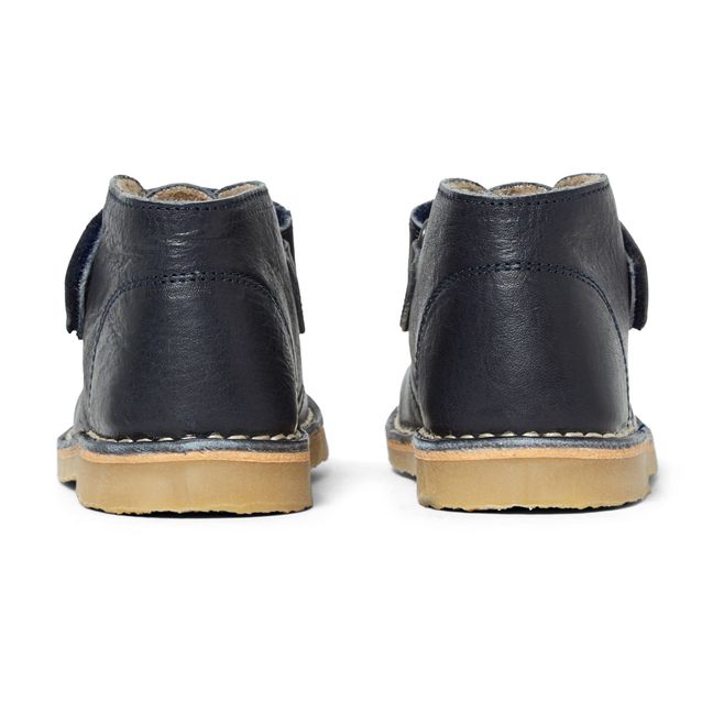 Zapatillas altas forradas con velcro Desert | Azul Marino