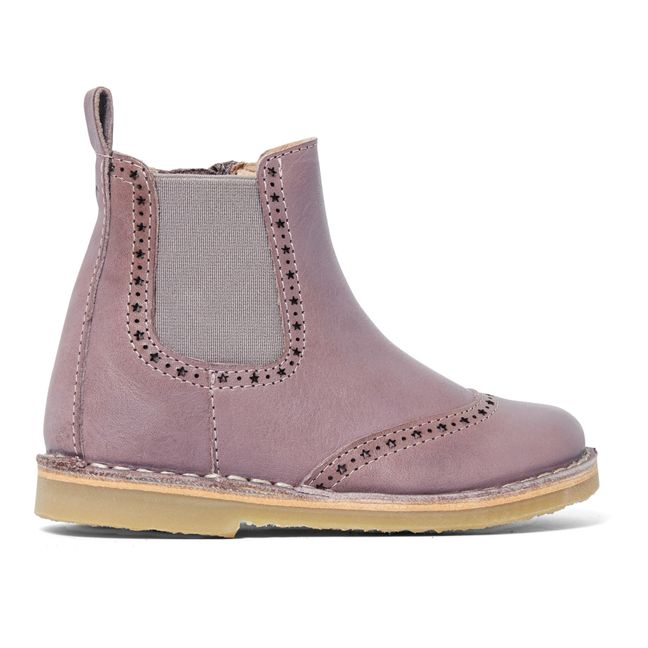 Ankle Zip Star Boots Lavender