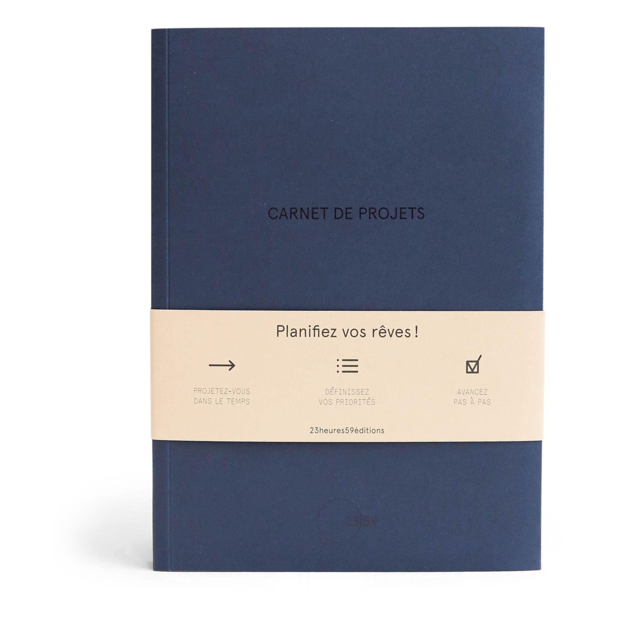 23heures59 éditions - Carnet de Projets - Bleu nuit
