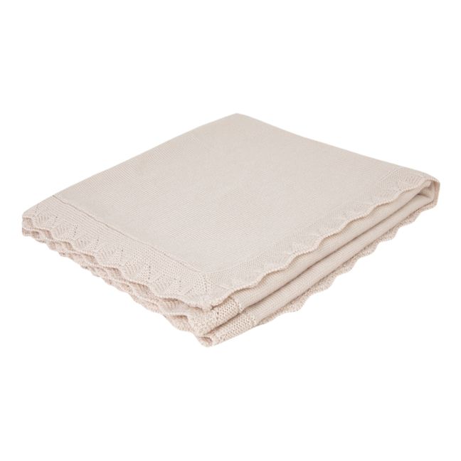 Plaid en laine mérinos | Beige